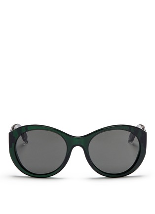 Main View - Click To Enlarge - VICTORIA BECKHAM - 'Upswept Oval' acetate sunglasses