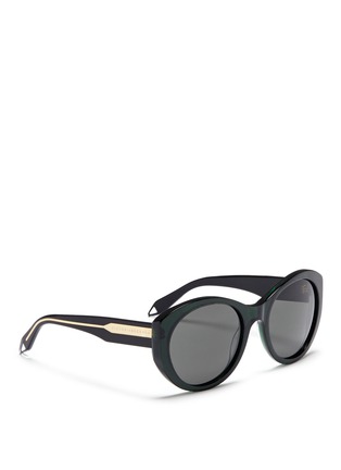 Figure View - Click To Enlarge - VICTORIA BECKHAM - 'Upswept Oval' acetate sunglasses