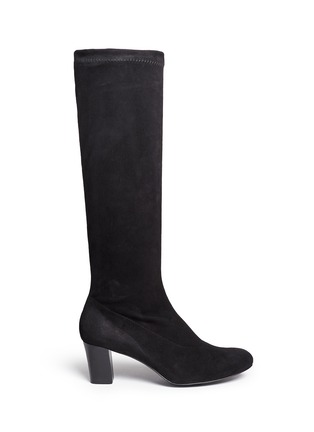 Main View - Click To Enlarge - CLERGERIE - 'Passac J' stretch suede knee high boots