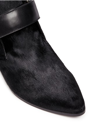 Detail View - Click To Enlarge - CLERGERIE - Sonyap' strap calf hair booties