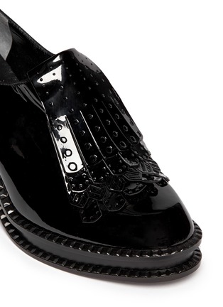 Detail View - Click To Enlarge - CLERGERIE - 'Waka' wedge platform patent leather kilties
