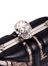 Detail View - Click To Enlarge - ALEXANDER MCQUEEN - 'Britannia' skull floral lace leather box clutch