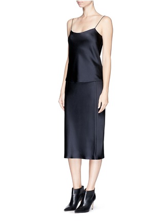 Figure View - Click To Enlarge - THE ROW - 'Nosum' hammered satin midi skirt