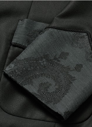  - - - Lace jacquard wool-silk tuxedo blazer