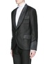 Front View - Click To Enlarge - - - Lace jacquard wool-silk tuxedo blazer