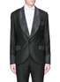 Main View - Click To Enlarge - - - Lace jacquard wool-silk tuxedo blazer