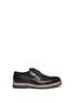 Main View - Click To Enlarge - ARMANI COLLEZIONI - Five eyelet leather Derbies