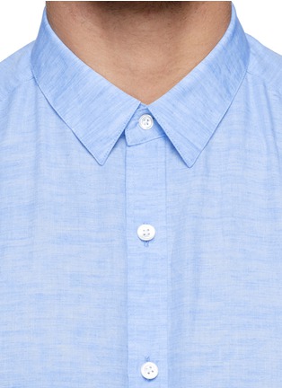 Detail View - Click To Enlarge - THEORY - 'Zack' cotton-linen shirt