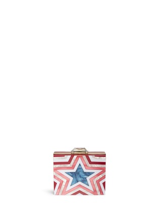 Back View - Click To Enlarge - KOTUR - 'Taylor Star' pearlescent acrylic square clutch