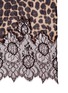 Detail View - Click To Enlarge - VALENTINO GARAVANI - Lace panel leopard-print scarf