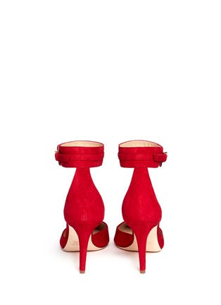 Back View - Click To Enlarge - J.CREW - Ankle strap suede pumps