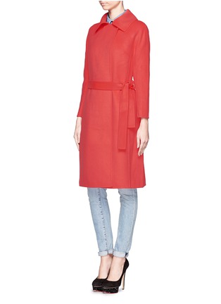 Front View - Click To Enlarge - ST. JOHN - Wool-cashmere belted coat