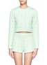 Main View - Click To Enlarge - T BY ALEXANDER WANG - Grid jacquard bonded neoprene top