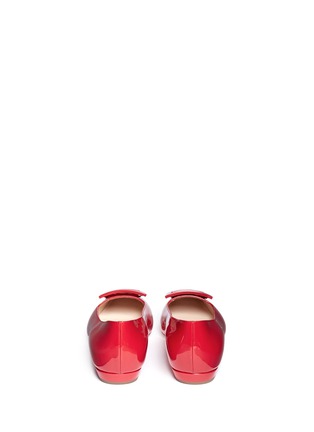 Back View - Click To Enlarge - GIORGIO ARMANI BEAUTY - Sqaure buckle ballerina flats
