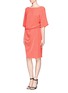 Front View - Click To Enlarge - ST. JOHN - Crepe ruched dress