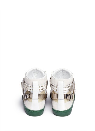 Back View - Click To Enlarge - TOGA SHOES - Metal hardware suede leather sneakers