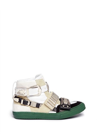 Main View - Click To Enlarge - TOGA SHOES - Metal hardware suede leather sneakers
