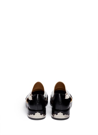 Back View - Click To Enlarge - TOGA ARCHIVES - Raffia leather cutout buckle shoes