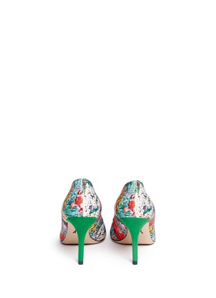 Back View - Click To Enlarge - PAUL ANDREW - Samira floral print satin pumps