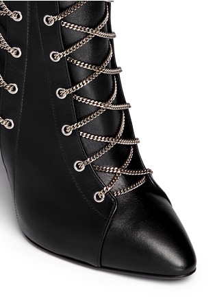 Detail View - Click To Enlarge - 73426 - 'Olinda' chain lace leather boots