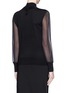 Back View - Click To Enlarge - TORY BURCH - 'Janice' sequin neckline sheer sleeve sweater