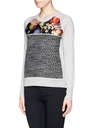 Front View - Click To Enlarge - J.CREW - Merino wool mixed media sweater