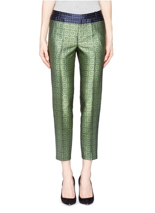 Main View - Click To Enlarge - J.CREW - Collection cropped pants in jade jacquard
