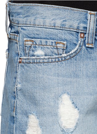 Detail View - Click To Enlarge - J BRAND - Ripped cut-off denim shorts