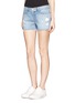 Front View - Click To Enlarge - J BRAND - Ripped cut-off denim shorts