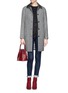 Figure View - Click To Enlarge - J.CREW - Collection herringbone coat with beaded collar