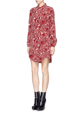 Figure View - Click To Enlarge - TORY BURCH - 'Cora' floral pleat shirt dress 