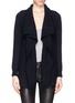 Main View - Click To Enlarge - VINCE - Wool-cashmere basketweave drape front cardigan