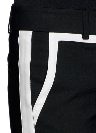 Detail View - Click To Enlarge - VINCE - Tuxedo stripe cropped wool pants