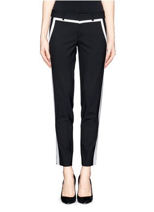 Main View - Click To Enlarge - VINCE - Tuxedo stripe cropped wool pants