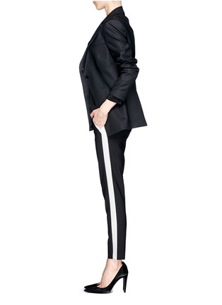 Figure View - Click To Enlarge - VINCE - Tuxedo stripe cropped wool pants