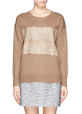 Main View - Click To Enlarge - J.CREW - Floral lace appliqué sweater