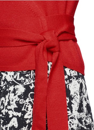 Detail View - Click To Enlarge - DIANE VON FURSTENBERG - 'Ballerina' ribbon wrap sweater