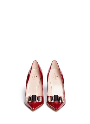 Figure View - Click To Enlarge - KATE SPADE - 'Laylee' jewel patent leather pumps