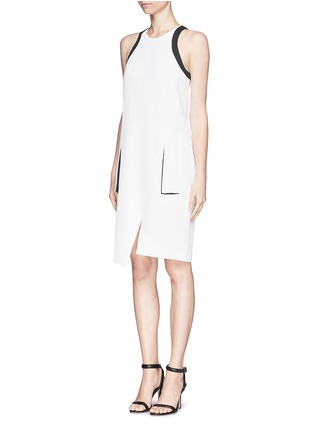 Front View - Click To Enlarge - HELMUT LANG - Contrast trim sleeveless dress