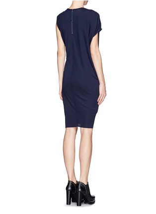 Back View - Click To Enlarge - HELMUT LANG - Asymmetric sleeve twist front dress