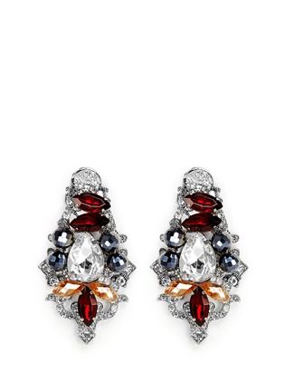 Main View - Click To Enlarge - MOUNSER - Crystal bead pavé stud earrings