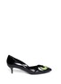 Main View - Click To Enlarge - PIERRE HARDY - Eye appliqué colourblock leather pumps