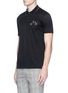 Front View - Click To Enlarge - LANVIN - Smiley face arrow embroidered jersey polo shirt