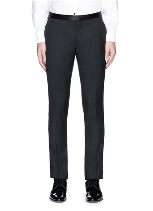 Main View - Click To Enlarge - LANVIN - Satin waist wool tuxedo pants