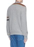 Back View - Click To Enlarge - LANVIN - Hexagon appliqué wool-alpaca V-neck sweater