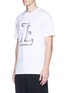 Front View - Click To Enlarge - LANVIN - Logo velvet flock print T-shirt
