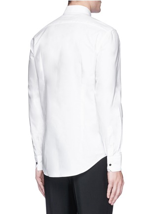 Back View - Click To Enlarge - LANVIN - Contrast button faille tuxedo shirt