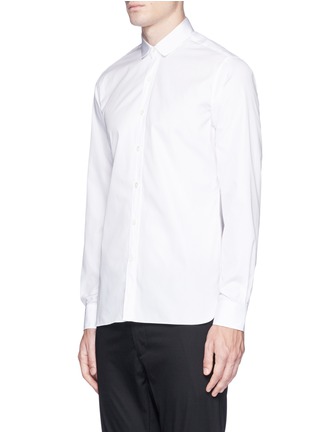 Front View - Click To Enlarge - LANVIN - Grosgrain collar poplin shirt