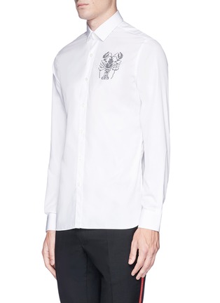 Front View - Click To Enlarge - LANVIN - Lobster cross stitch embroidered shirt