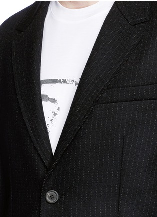 Detail View - Click To Enlarge - LANVIN - Pinstripe wool-cotton soft blazer